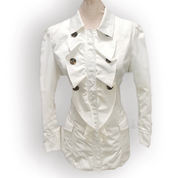 Ruffled front zip tie jacket - Picture 12 of 12